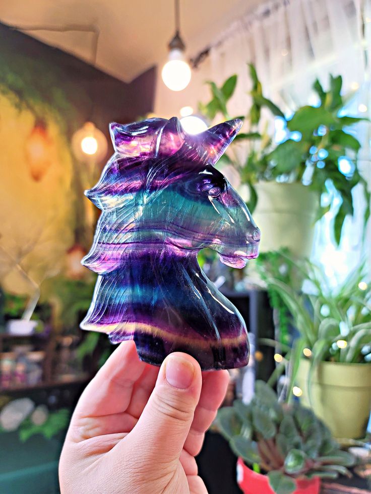 RAINBOW FLUORITE CRYSTAL UNICORN