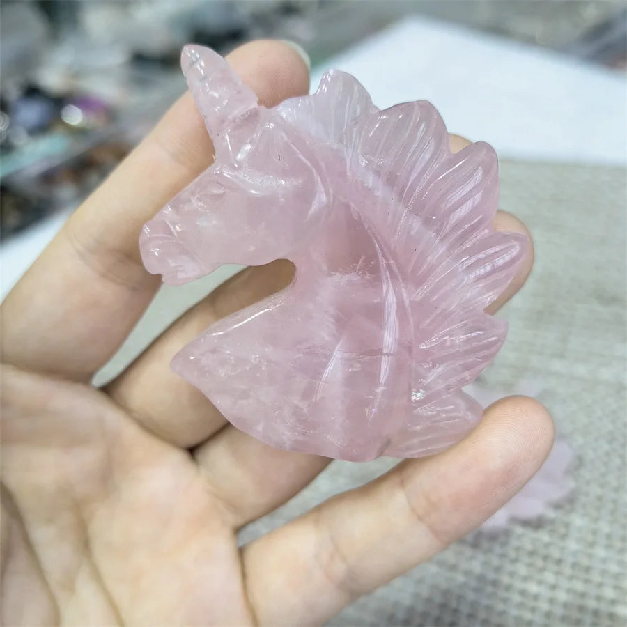 ROSE QUARTZ CRYSTAL UNICORN