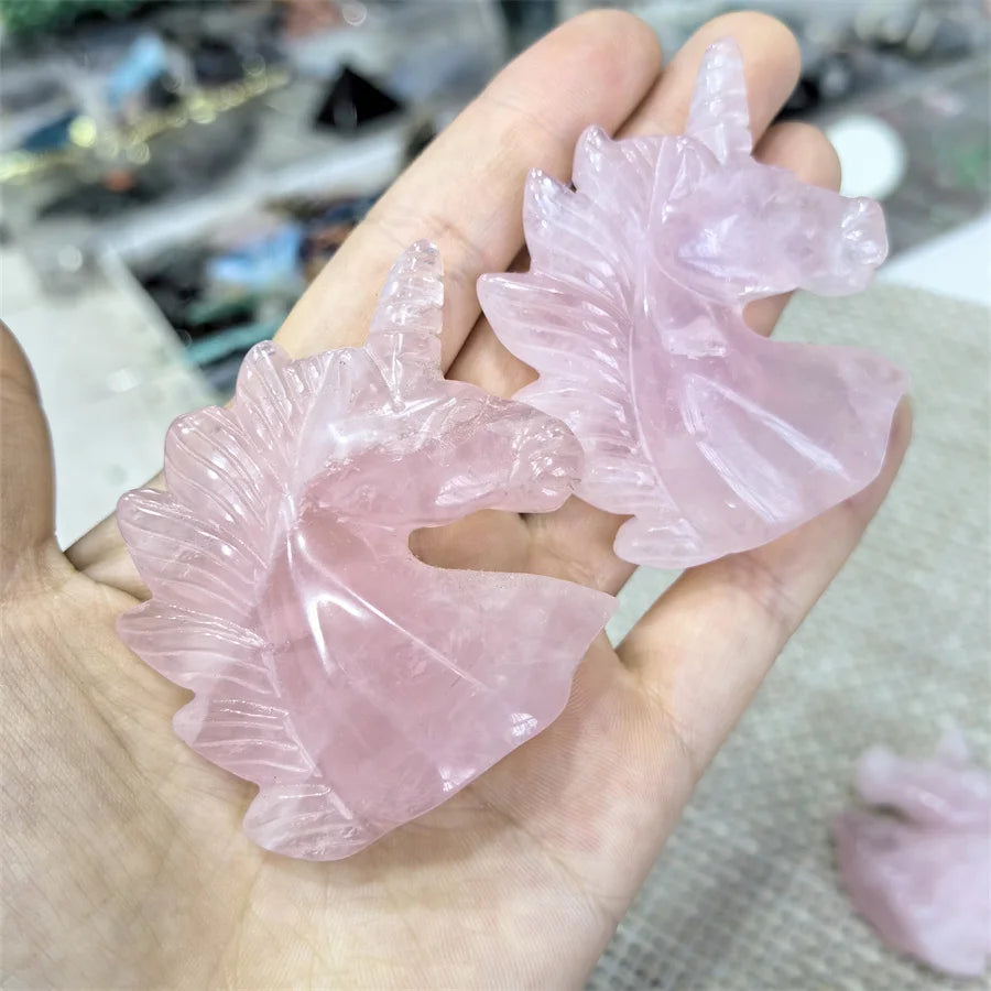 ROSE QUARTZ CRYSTAL UNICORN