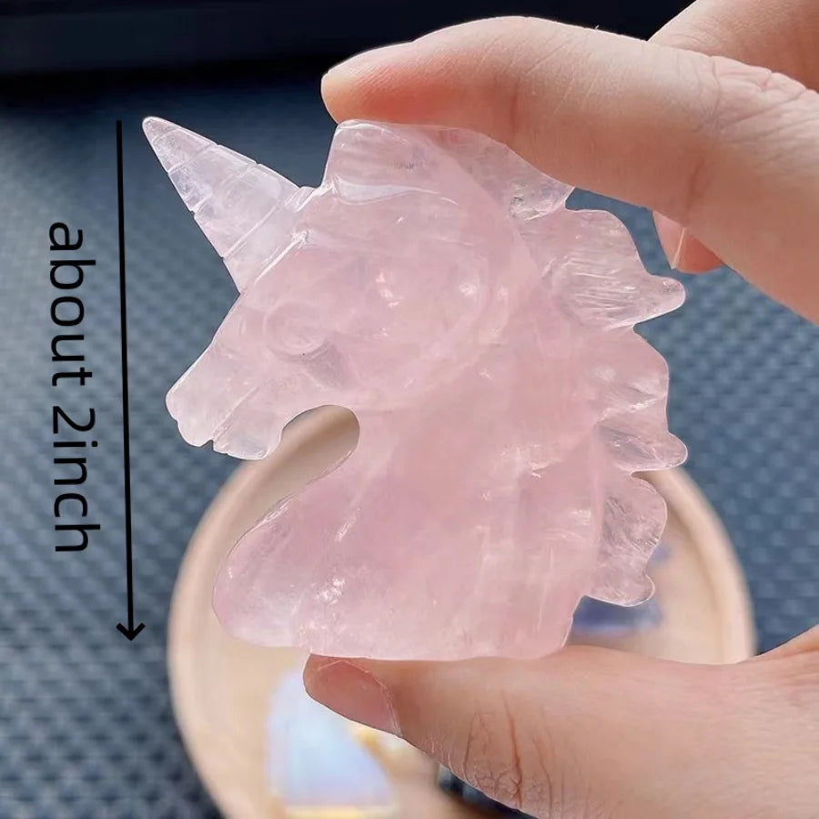 ROSE QUARTZ CRYSTAL UNICORN