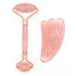 Rose Quartz Facial Roller For Lymphatic Drainage & Skincare