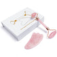 Rose Quartz Facial Roller For Lymphatic Drainage & Skincare