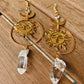 SUN GODDESS CLEAR QUARTZ EARRINGS