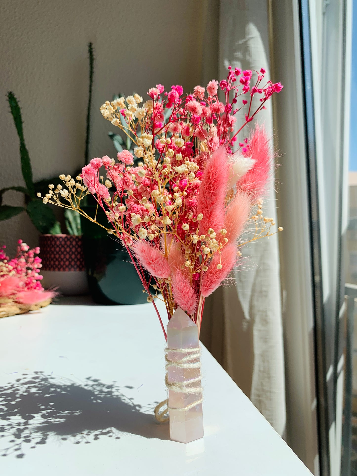 PINK ANGEL AURA CRYSTAL FLOWER BOUQUETS