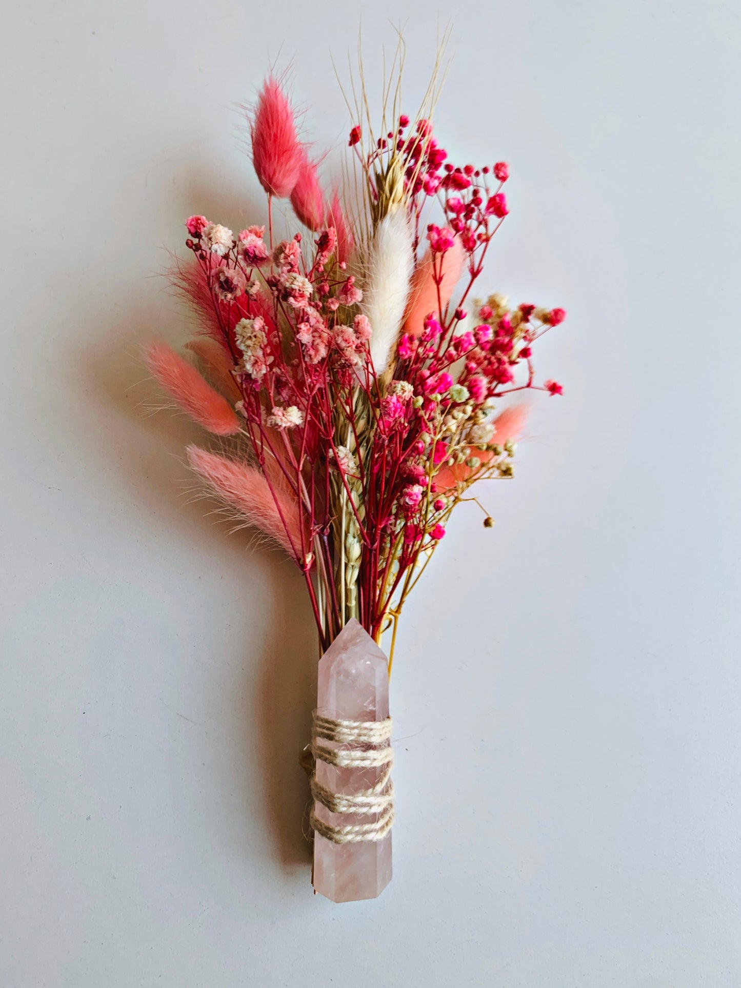 ROSE QUARTZ CRYSTAL FLOWER BOUQUETS