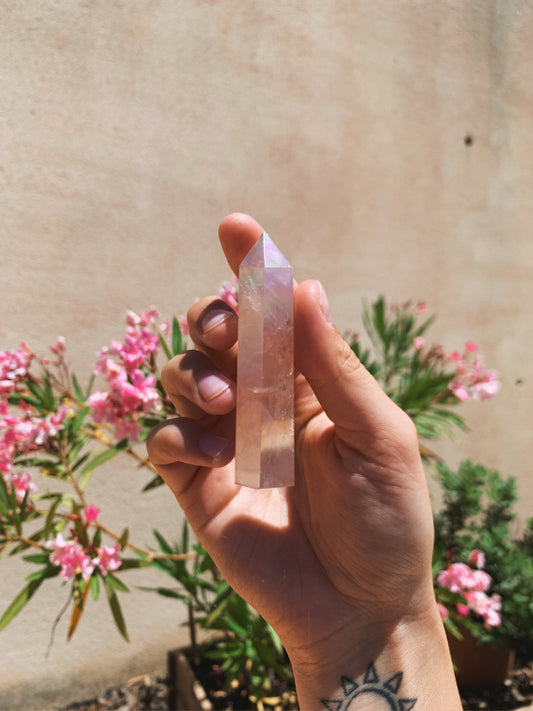 PINK ANGEL AURA QUARTZ CRYSTAL POINT