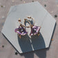 PURPLE & GOLD MUSHROOM EARRINGS