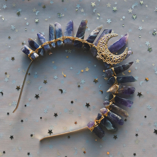 AMETHYST MOON GODDESS CRYSTAL CROWN