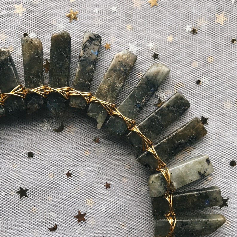 LABRADORITE GODDESS CRYSTAL CROWN