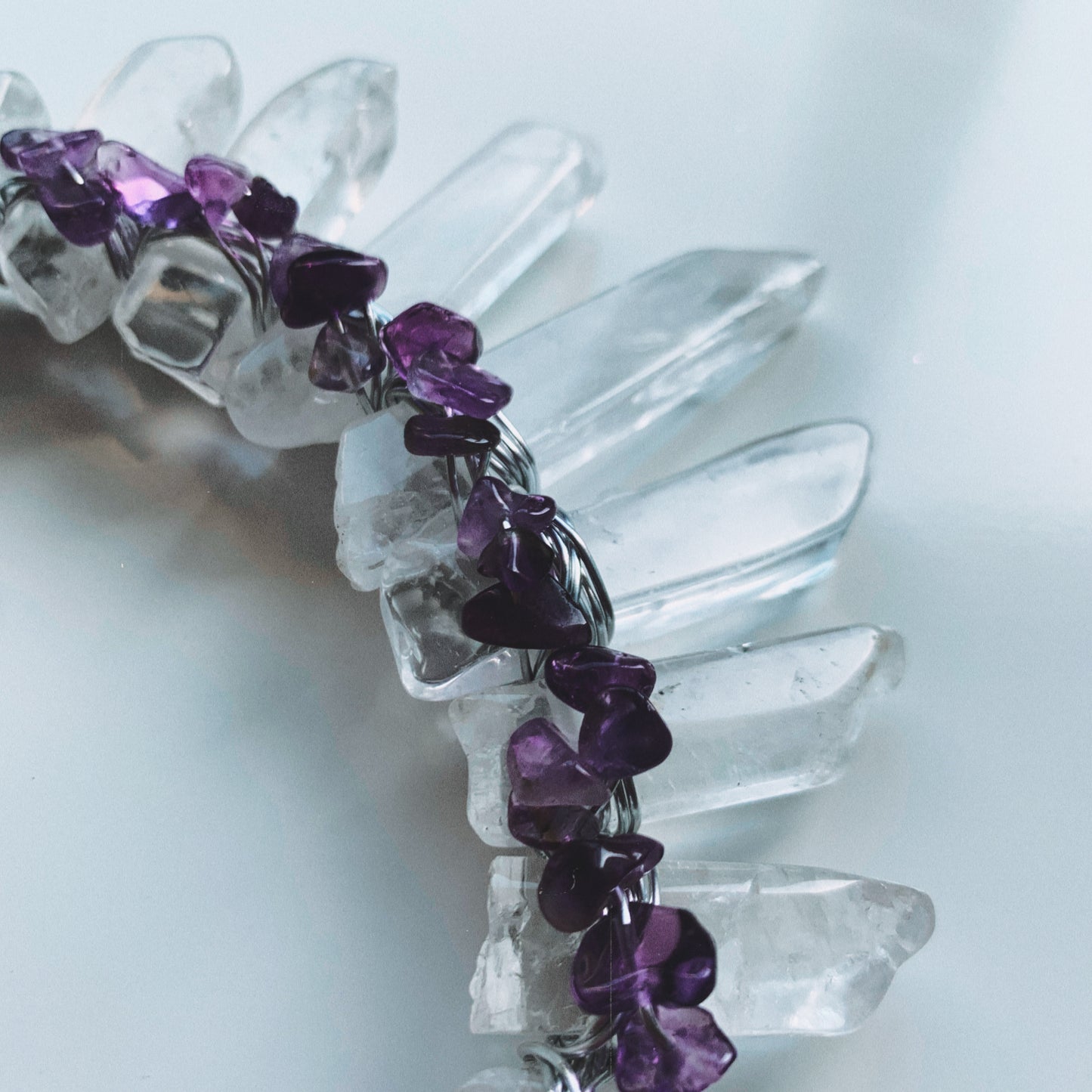 CLEAR QUARTZ & AMETHYST CROWN