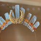 CLEAR QUARTZ & AMBER CROWN