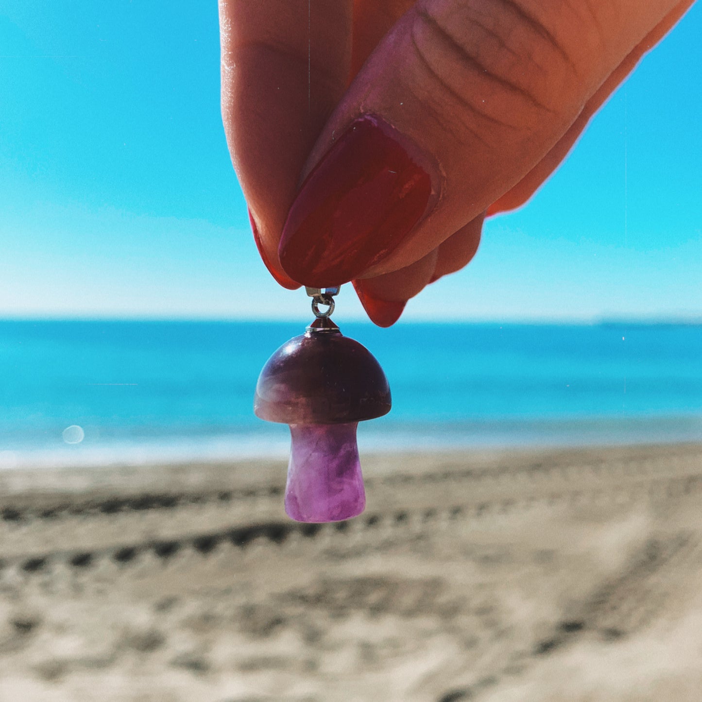 AMETHYST MUSHROOM NECKLACE