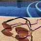 BEADED FLOWER SUNGLASSES & FACE MASK LANYARDS - MOONSHINE