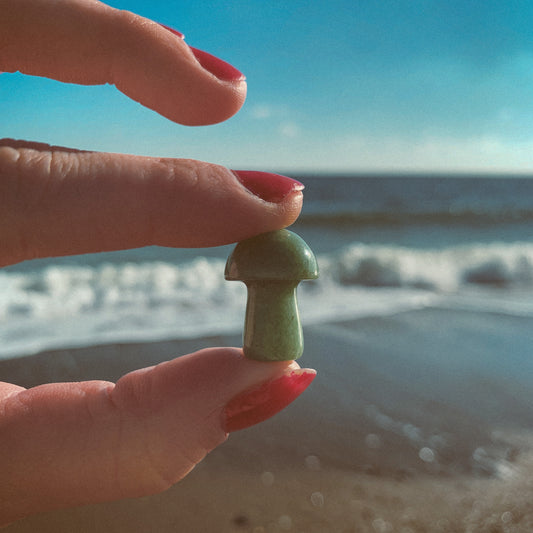 MINI GREEN AVENTURINE CRYSTAL MUSHROOMS