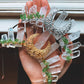 CLEAR QUARTZ & PERIDOT CROWN