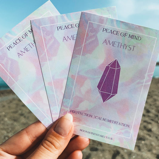 AMETHYST CRYSTAL MEANING CARDS