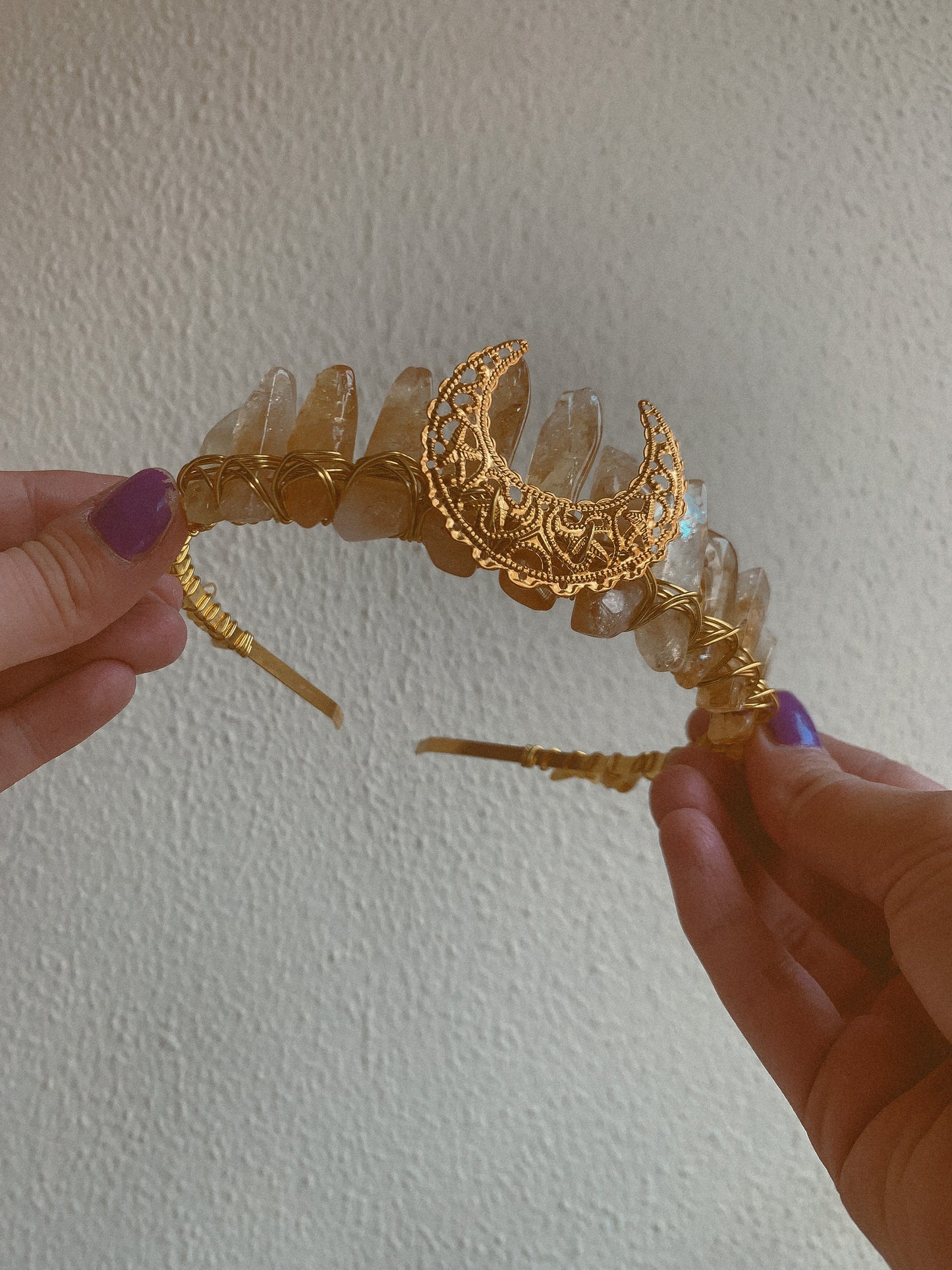 CITRINE CRYSTAL FAIRY CROWN