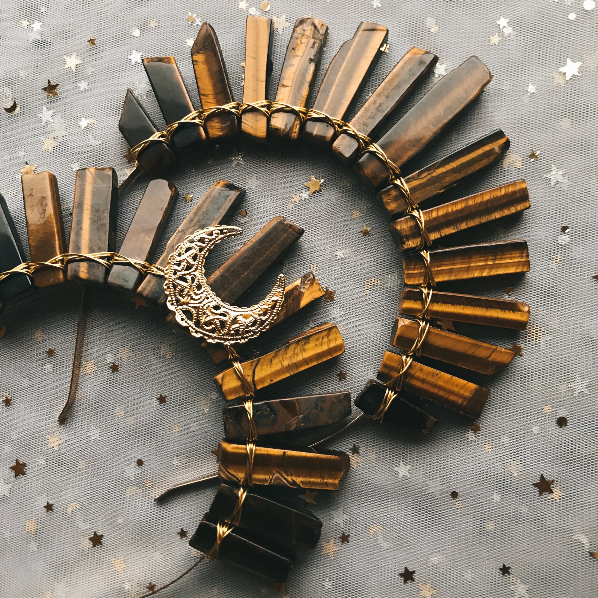 TIGER’S EYE GODDESS CRYSTAL CROWN