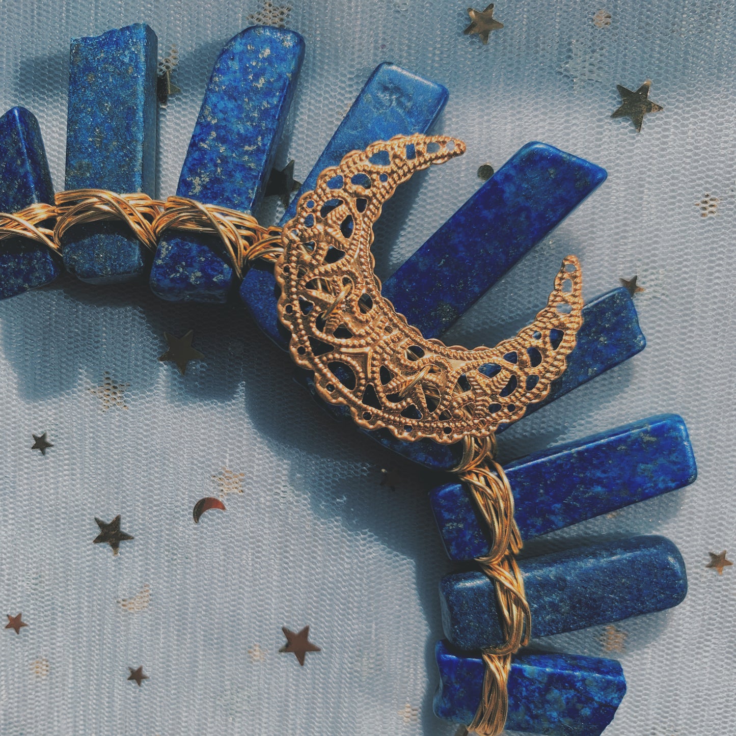 LAPIS LAZULI SMALL GODDESS CRYSTAL CROWN