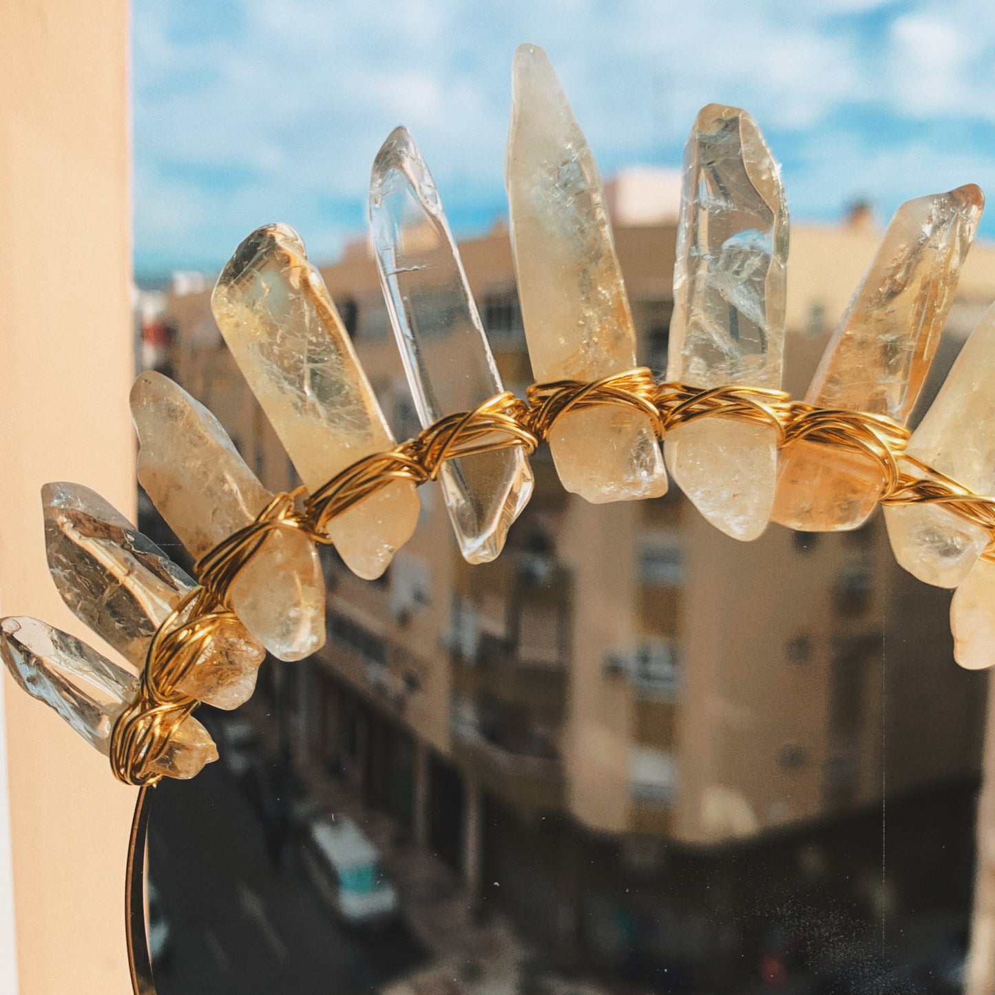 CITRINE SMALL GODDESS CRYSTAL CROWN