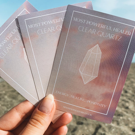 CLEAR QUARTZ CRYSTAL MEANING CARDS