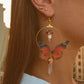 MUSHROOM & BUTTERFLY CLEAR QUARTZ EARRINGS