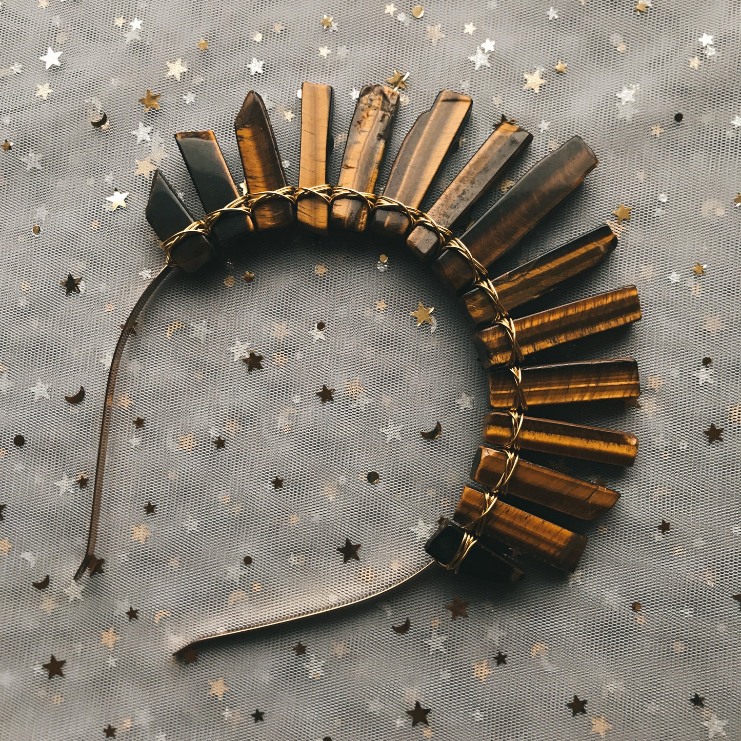 TIGER’S EYE GODDESS CRYSTAL CROWN