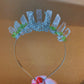 CLEAR QUARTZ & PERIDOT CROWN