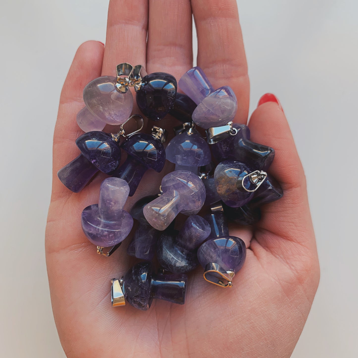 AMETHYST MUSHROOM NECKLACE