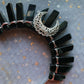 BLACK AGATE MOON SILVER GODDESS CRYSTAL CROWN